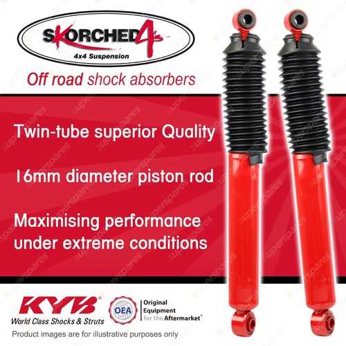 2x Rear KYB SKORCHED 4'S Shocks for Mitsubishi Challenger PB PC Pajero Sport QE