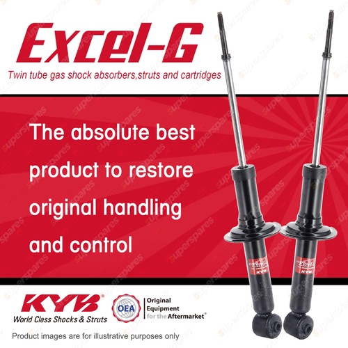 2x Rear KYB Excel-G Shock Absorbers for Mitsubishi Galant HG HH I4 FWD 89-92