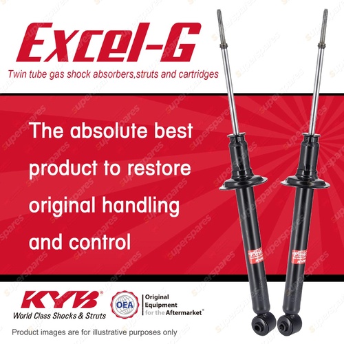 2x Rear KYB Excel-G Shock Absorbers for Mitsubishi Lancer CA CB CC I4 FWD 88-95