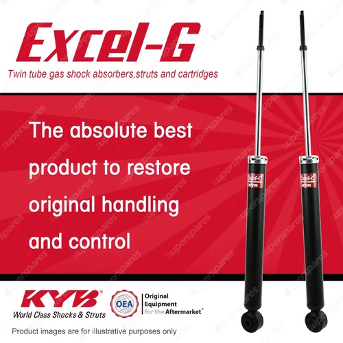 2x Rear KYB Excel-G Shock Absorbers for Mitsubishi Mirage LA 3A92 1.2 FWD Hatch