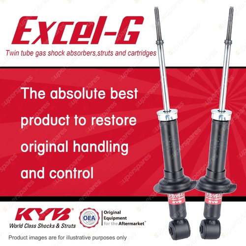 2x Rear KYB Excel-G Shock Absorbers for Mitsubishi Outlander ZE ZF I4 4WD Wagon