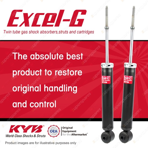 2x Rear KYB Excel-G Shock Absorbers for Mitsubishi Outlander ZG ZH I4 V6 4WD