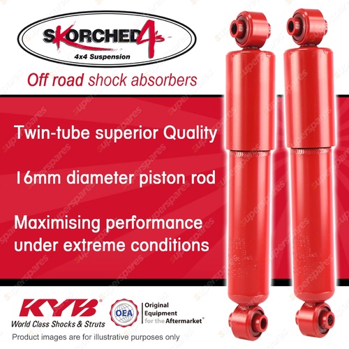 2x Rear KYB SKORCHED 4'S Shock Absorbers for Nissan Pathfinder R51 4WD Wagon