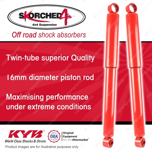 2x Rear KYB SKORCHED 4'S Shock Absorbers for Nissan Patrol Y60 GQ Y61 GU 4WD