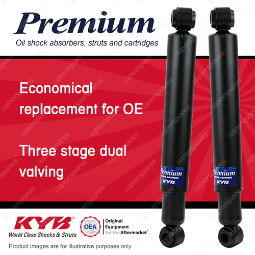 2x Rear KYB Premium Shock Absorbers for Opel Campo TFS 4JA1 2.5 I4 4WD Ute