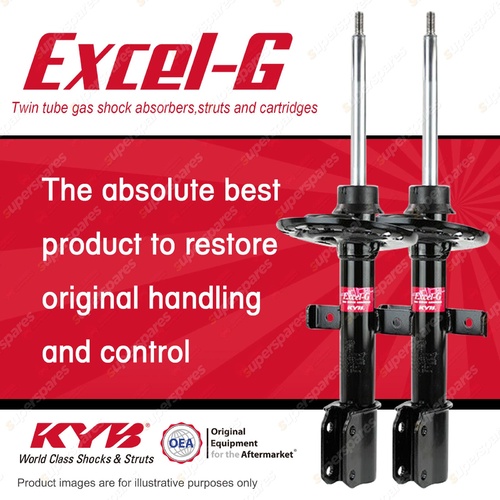 2x Front KYB Excel-G Strut Shock Absorbers for Renault Captur X87 I4 FWD Wagon