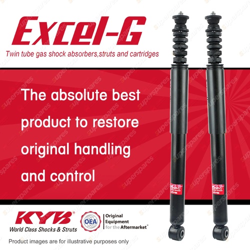 2x Rear KYB Excel-G Shock Absorbers for Renault Clio MKIII I4 FWD Hatch 06-10