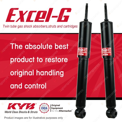 2x Front KYB Excel-G Shock Absorbers for Saab 900 I4 l4 FWD Hatch back 83-93