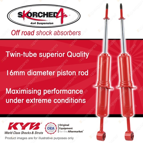 2x Front KYB SKORCHED 4'S Shock Absorbers for Toyota Hilux Vigo GGN25R KUN26R