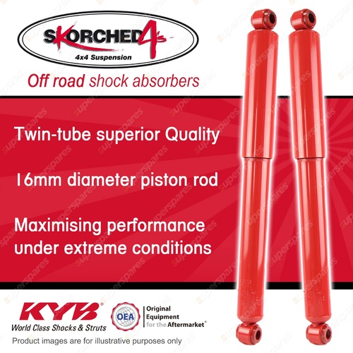 2 Rear KYB SKORCHED 4'S Shock Absorbers for Toyota Landcruiser HJ FJ HZJ FZJ 75R