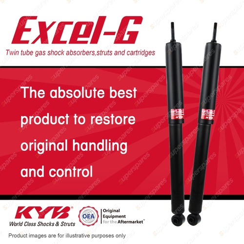 2x Rear KYB Excel-G Shock Absorbers for Mitsubishi Triton MG 2.5 RWD Utility