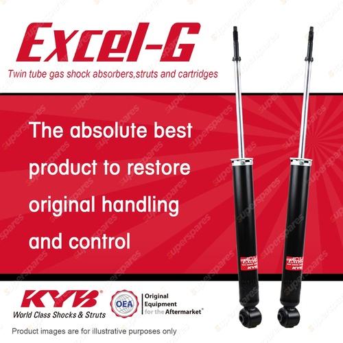 2x Rear KYB Excel-G Shock Absorbers for Nissan Micra K13 1.2 1.5 FWD