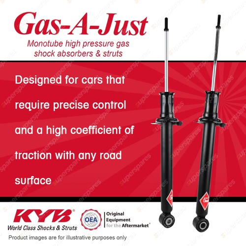 2x Rear KYB Gas-A-Just Shock Absorbers for Lexus LS460 USF40 4.6 RWD Sedan