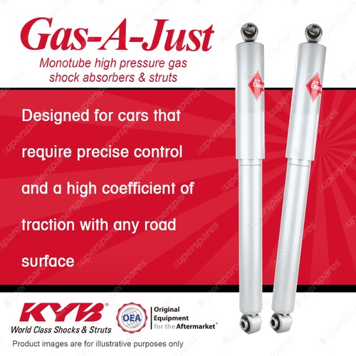 2x Rear KYB Gas-A-Just Shock Absorbers for Hummer H3 3.7 4WD SUV LLR