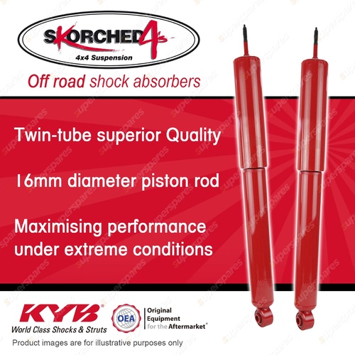 2x Rear KYB SKORCHED 4'S Shock Absorbers for Holden Colorado 7 RG 2.8 4WD SUV