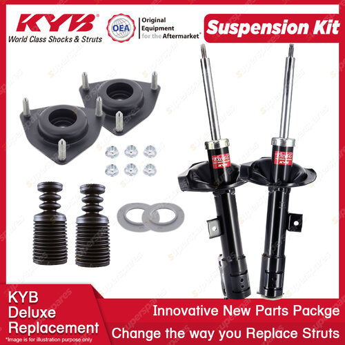 Front KYB Shocks Strut Mount Protection Kit for Mitsubishi ASX XA XB XC XD