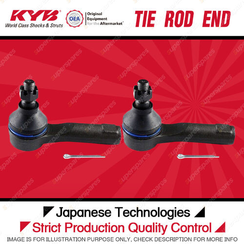 2x KYB Front Tie Rod Ends for Nissan Pulsar N15 1.6L Hatchback Sedan 1995-2000