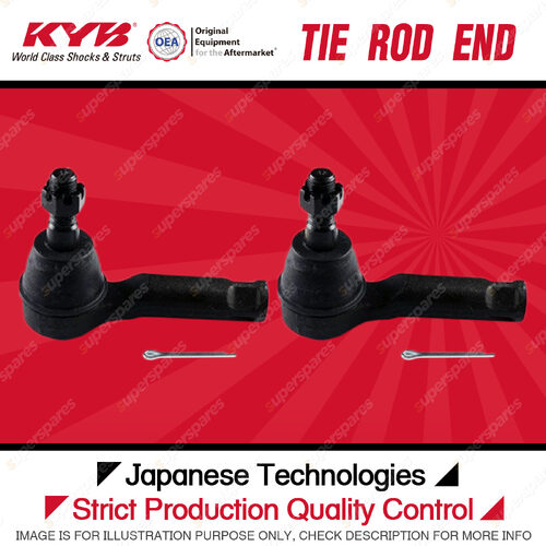 2x KYB Front Tie Rod Ends for Ford Escape BA ZA ZB ZC ZD 2.3L 3.0L SUV 2001-2012