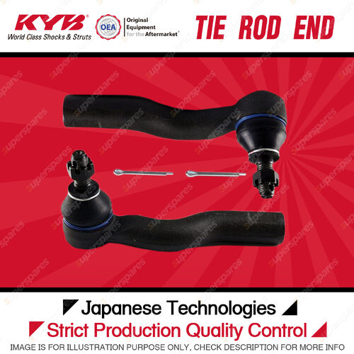 2 Pcs KYB Front Tie Rod Ends for Toyota Avensis ACM21R 2.4L 2AZFE I4 2003-2010