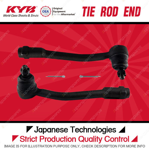 2 Pcs KYB Front Tie Rod Ends for Hyundai H1 iload iMax TQ 2.4L 2.5L Van 2007-On