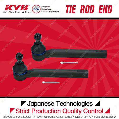 2 x KYB Front Tie Rod Ends for Toyota Corolla ZRE172 1.8L 2ZRFE 12/2013-2024