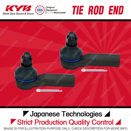 2 x KYB Front Tie Rod Ends for Toyota Townace KR42R 1.8L I4 RWD Van 1998-2005