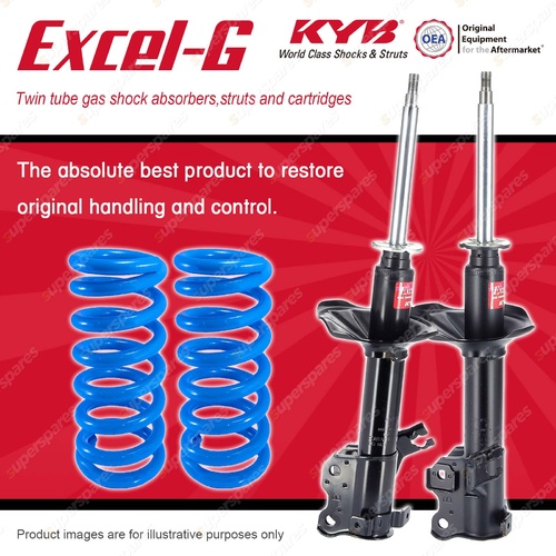 Front KYB EXCEL-G Shock Absorbers + Raised Coil Springs for FORD Corsair UA