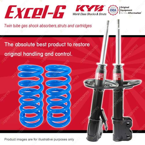 Front KYB EXCEL-G Shock Absorbers + STD Coil Springs for TOYOTA Corolla AE92