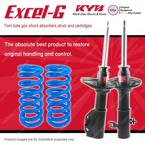 Front KYB EXCEL-G Shock Absorbers + STD Coil Springs for MAZDA 323 BA