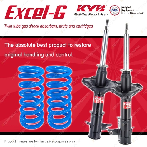 Front KYB EXCEL-G Shock Absorbers + Coil Springs for MITSUBISHI Lancer Mirage CE