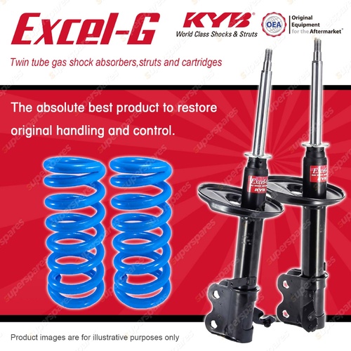 Front KYB EXCEL-G Shock Absorbers + STD Coil Springs for TOYOTA Corolla AE112R