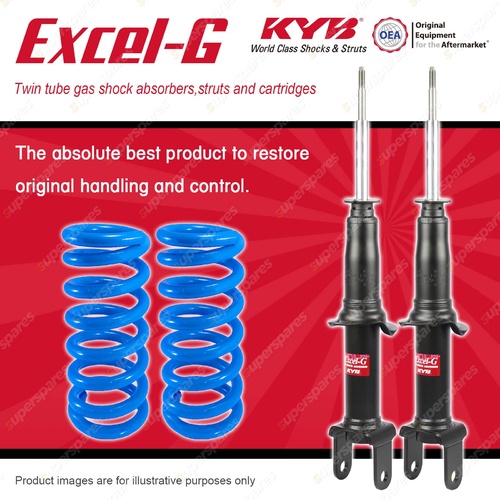 Front KYB EXCEL-G Shock Absorbers + Raised Coil for FORD Falcon BA BF