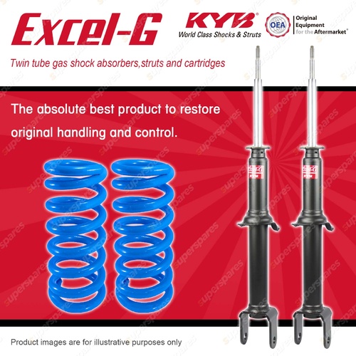 Front KYB EXCEL-G Shock Absorbers + Raised Coil Springs for FORD Falcon BA BF