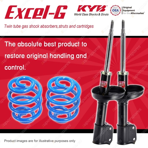 Front KYB EXCEL-G Shock Absorbers + Sport Low Coil Springs for RENAULT Clio MKII