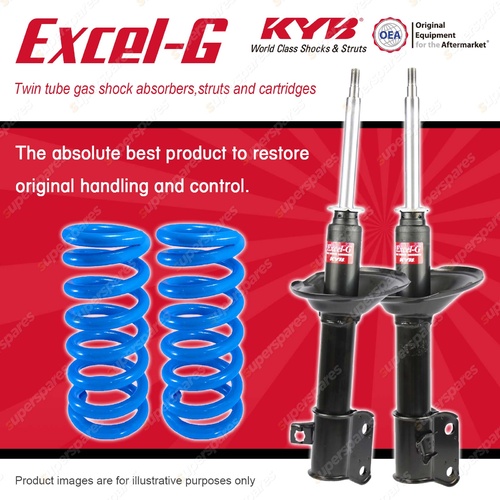 Front KYB EXCEL-G Shock Absorbers + Raised Coil Springs for SUBARU Outback BG9