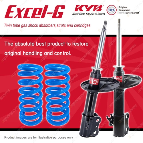 Front KYB EXCEL-G Shock Absorbers + Raised Coil Springs for HOLDEN Apollo JP