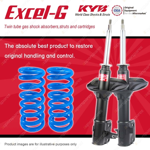 Front KYB EXCEL-G Shocks Raised Coil Springs for MITSUBISHI Magna TE TF TH TJ