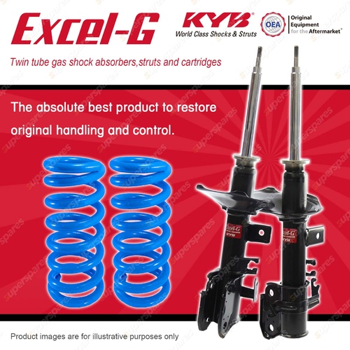 Front KYB EXCEL-G Shock Absorbers Raised Coil Springs for NISSAN Pathfinder R50