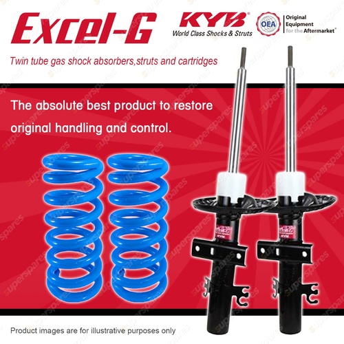 Front KYB EXCEL-G Shocks Raised Coil Springs for VOLKSWAGEN Transporter T5