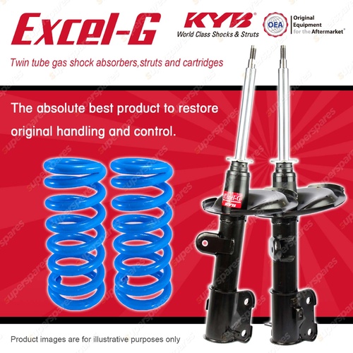 Front KYB EXCEL-G Shock Absorbers + Raised Coil Springs for HYUNDAI iLoad TQ