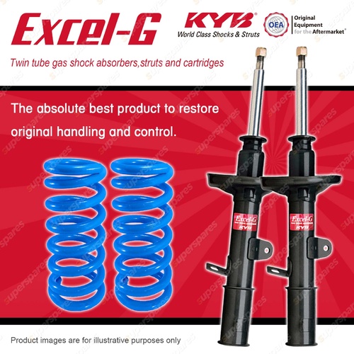 Front KYB EXCEL-G Shock Absorbers + STD Coil Springs for HONDA Prelude AB BA3