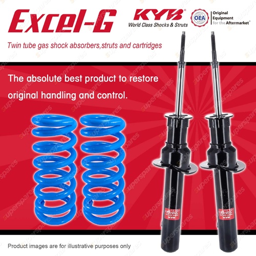 Front KYB EXCEL-G Shock Absorbers Raised Coil Springs for JEEP Grand Cherokee WH