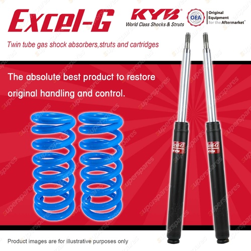 Front KYB EXCEL-G Shock Absorbers + STD Coil Springs for VOLKSWAGEN Golf MkI