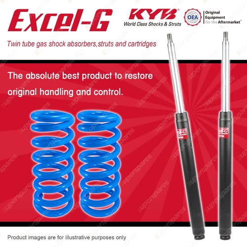 Front KYB EXCEL-G Cartrige Shock Absorbers + Raised Coil Springs for MAZDA RX7 I