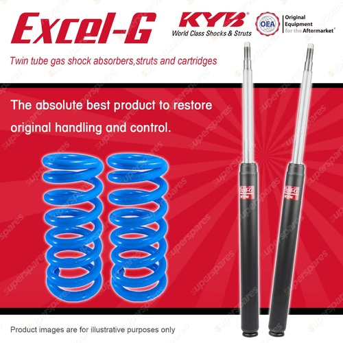 Front KYB EXCEL-G Cartrige Shock Absorbers + Raised Coil Springs for VOLVO 264