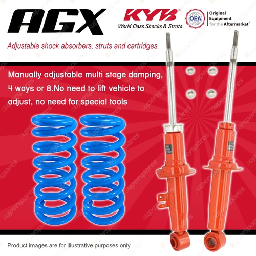 Front KYB AGX PERFORMANCE Shock Absorbers STD Coil Springs for NISSAN 300ZX Z32