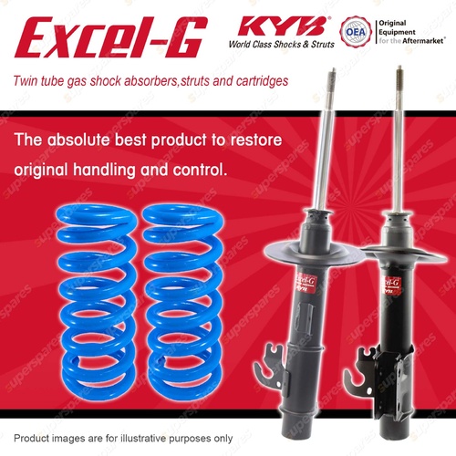 Front KYB EXCEL-G Shock Absorbers + Raised Coil Springs for HOLDEN Commodore VE