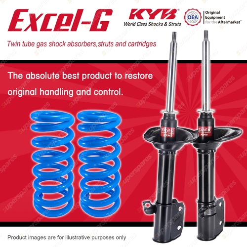 Rear KYB EXCEL-G Shock Absorbers + Raised Coil Springs for SUBARU Liberty BC BF