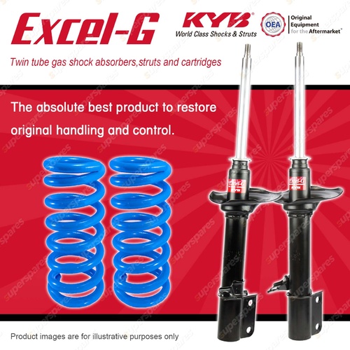 Rear KYB EXCEL-G Shock Absorbers Raised Coil Springs for SUBARU Liberty BC6 BF6