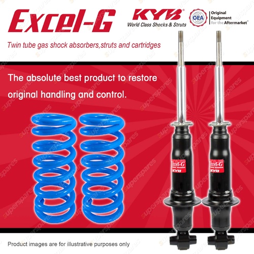 Rear KYB EXCEL-G Shocks + Raised Coil Springs for HOLDEN Commodore VE